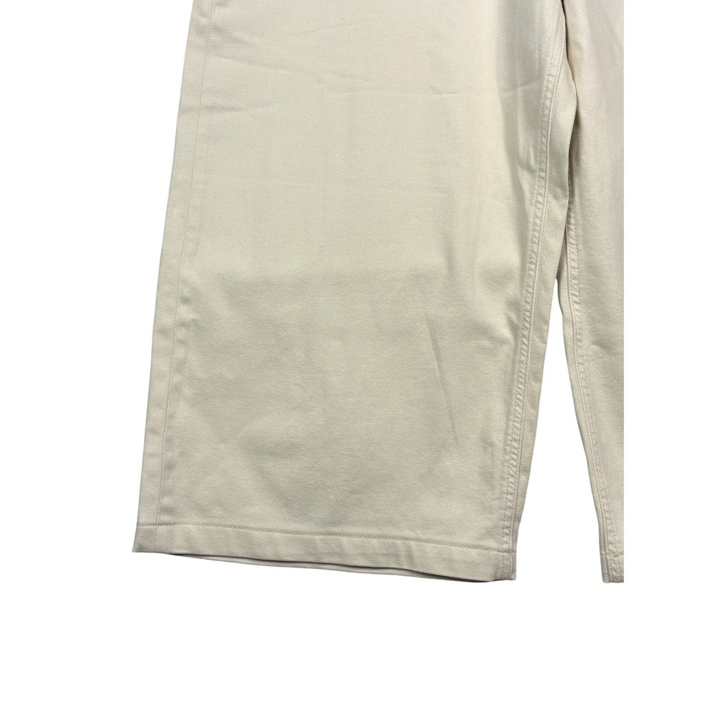 NWT Gap Women Baggy Mid Rise Wide Leg Jeans Crop Ecru Off-White Denim Sz 31 12R - Picture 4 of 15